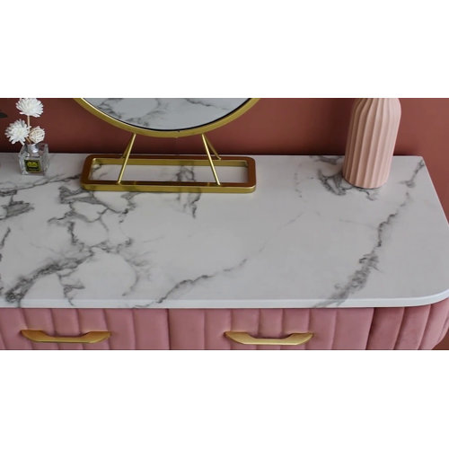 Willa Arlo Interiors Manzi Vanity Set with Stool and Mirror & Reviews